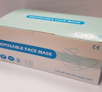 3 Ply Blue Medical Face Mask – Box of 50